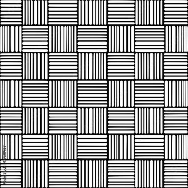 Obraz Black and white geometric pattern seamless vector design modern abstract background illustration decorative art print 100