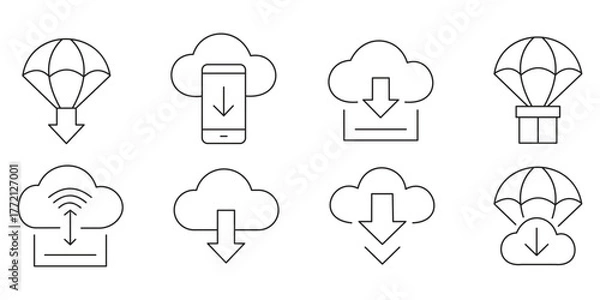 Obraz Airdrop Icon Set Vector Design