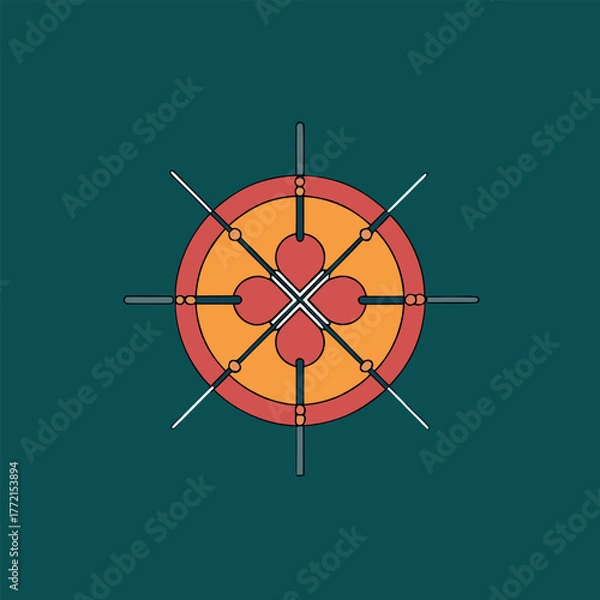 Fototapeta Cybersigilism Fine Line Symbols and Delicate Sigils Art