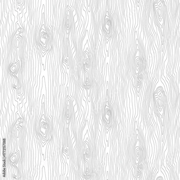 Fototapeta Seamless wood texture, wood plank, black lines on white background, vector design