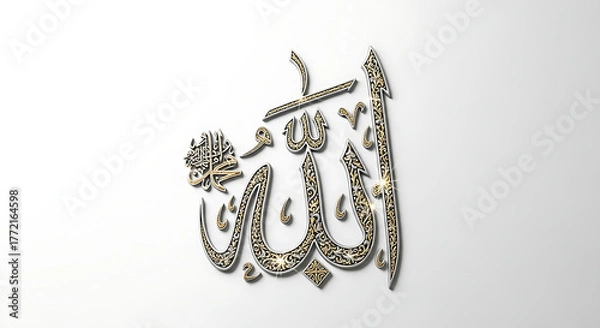 Obraz gold chain on a white background