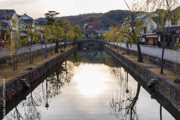 Obraz 日本の風景・秋　岡山県倉敷市　倉敷美観地区