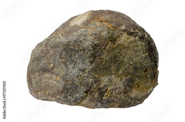 Fototapeta Big granite rock stone, isolated on white background.rock stone isolated on white background.clipping path.