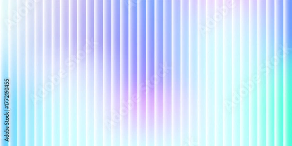 Obraz Aesthetic ribbed fractal glass texture. Modern pink, blue and purple gradient pattern. Frosted acrylic surface of door, window, roofs. Wavy striped blurry wallpaper. Vector bg.