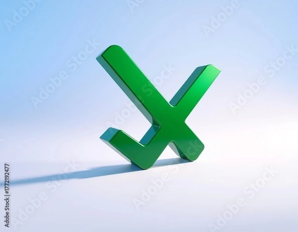 Fototapeta Tick and Cross Icons Vector Illustration with Check Marks and X Signs