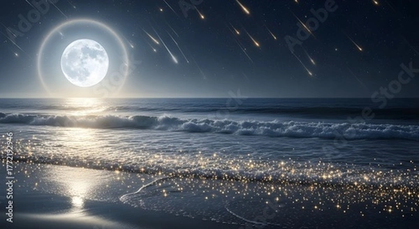 Obraz night sky and moon