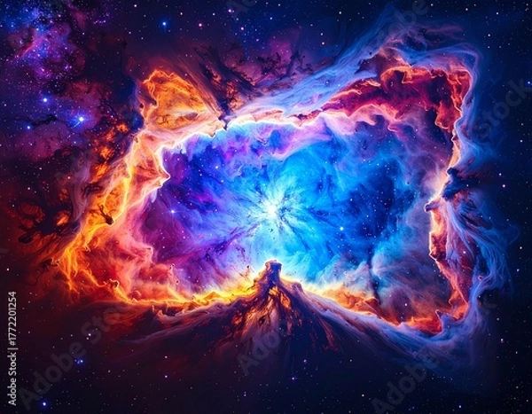 Fototapeta Cosmic Explosion and Formation of New Galaxies in the Deep Universe