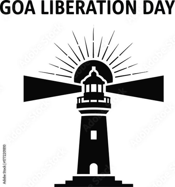 Fototapeta Lighthouse symbol for goa liberation day