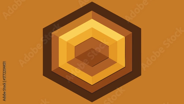 Fototapeta Hexagonal Wood Art Pattern Background