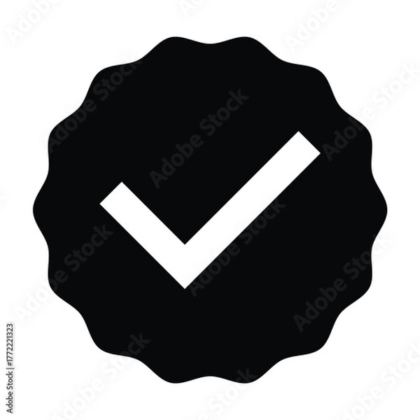 Obraz checkmark checklist tick icon vector