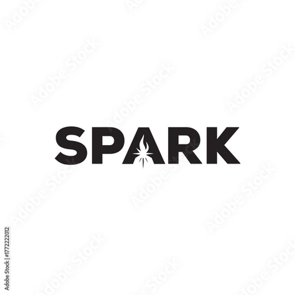 Obraz Typography Text Spark  Logo Design Vector Inspiration.