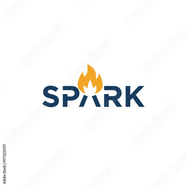 Obraz Typography Text Spark  Logo Design Vector Inspiration.