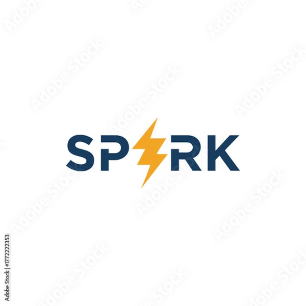 Obraz Typography Text Spark  Logo Design Vector Inspiration.