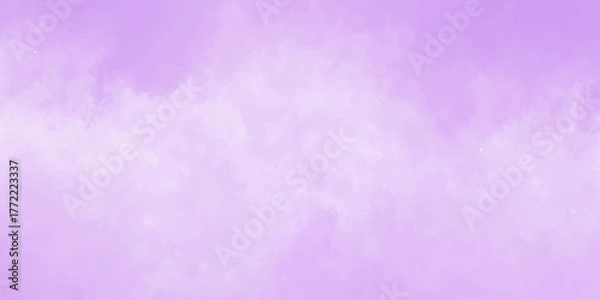 Fototapeta Abstract background with . Grunge smooth light sky purple calming image of white clouds in a lavender sky evokes a sense of peace and tranquility, perfect for backgrounds and designs	
