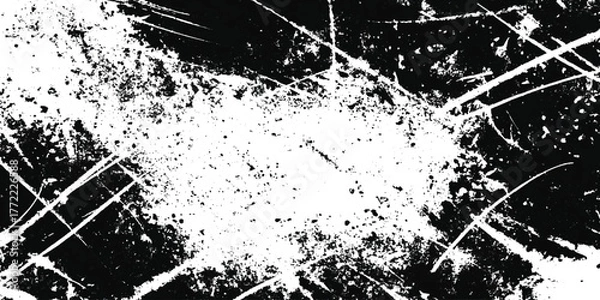 Fototapeta Artistic abstract grunge textured pattern with old wall surface, rustic worn paint, vintage decay background.