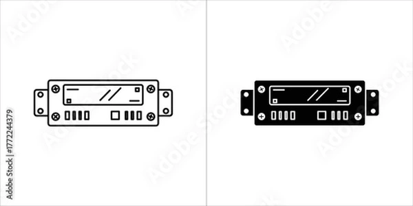 Obraz Network switch in vector style design illustration