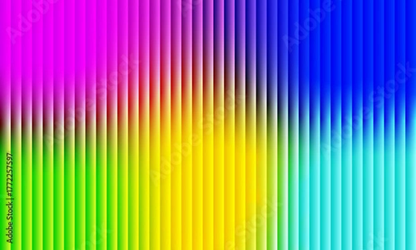 Fototapeta Abstract pattern of vertical lines in vibrant rainbow colors