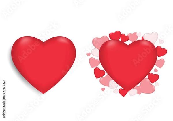 Obraz HEART vector Beautiful heart card  background.