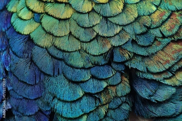 Fototapeta Iridescent Peacock Feathers