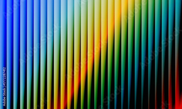 Fototapeta Gradient Wave Lines – Vertical Abstract Color Pattern with Spectrum and Motion. Colorful stripes background