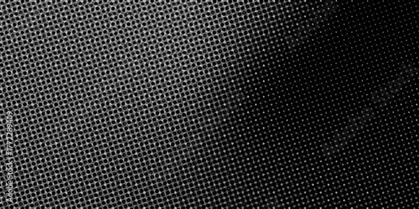 Fototapeta Halftone Dot Pattern: Dark Screen Print Texture with Subtle Gradient and Fine Details