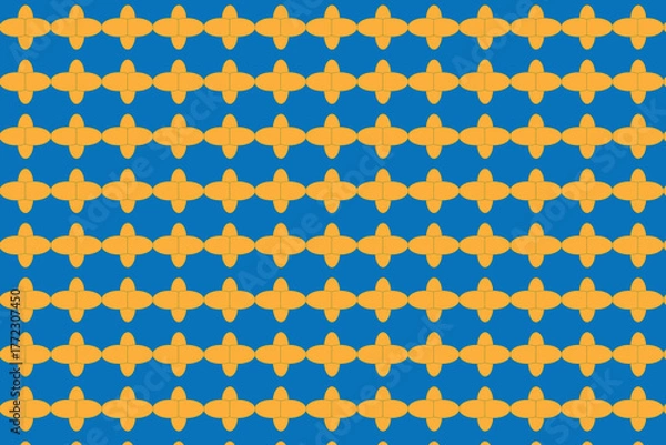 Obraz a blue and orange pattern with small squares