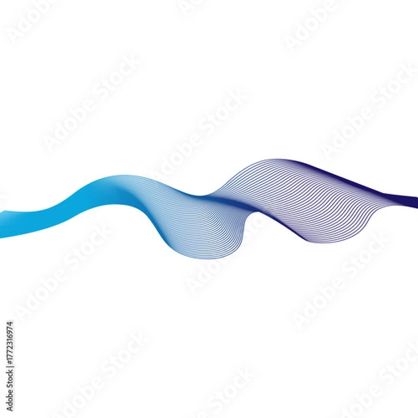 Obraz Gradient Wavy Line