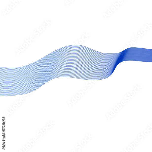 Obraz Gradient Wavy Line