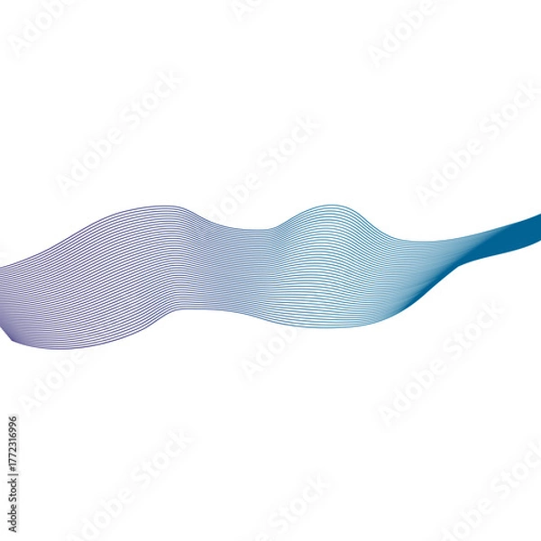 Obraz Gradient Wavy Line