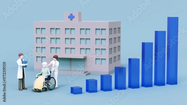 Obraz 医療　福祉　グラフ