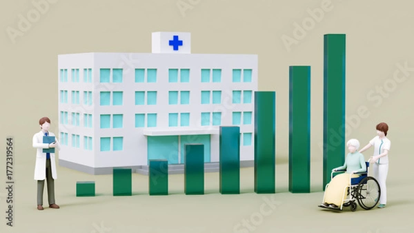 Obraz 医療　福祉　グラフ