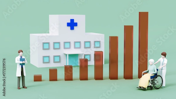 Obraz 医療　福祉　グラフ