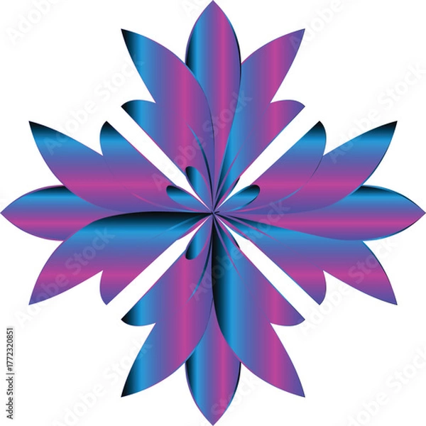 Fototapeta Vibrant abstract floral design with gradient colors
