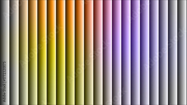 Obraz Vibrant purple and peach gradient with shimmering wave pattern. Neon-inspired light distortion on soft-toned glass. The neon-inspired hues highlight