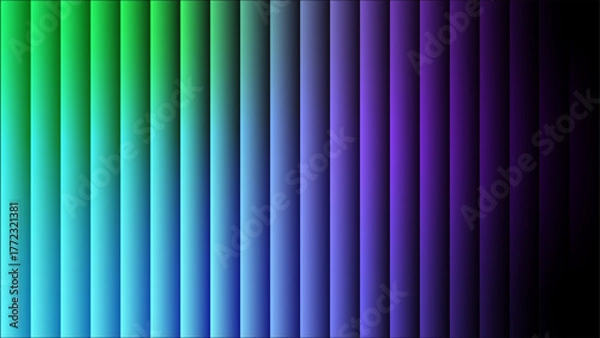 Obraz Vibrant purple and peach gradient with shimmering wave pattern. Neon-inspired light distortion on soft-toned glass. The neon-inspired hues highlight