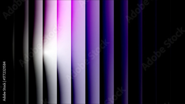 Obraz Vibrant purple and peach gradient with shimmering wave pattern. Neon-inspired light distortion on soft-toned glass. The neon-inspired hues highlight