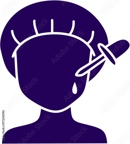 Obraz Person applying face serum drop