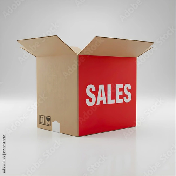 Fototapeta UNA SCATOLA SALES 