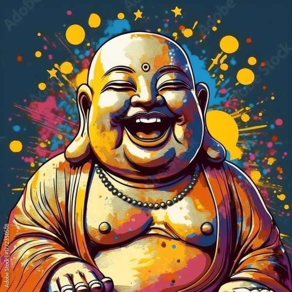 Obraz 笑う男　イラスト