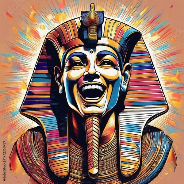 Obraz 笑う男　イラスト