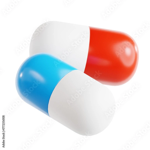 Obraz Isolated Illustration of Two Pills