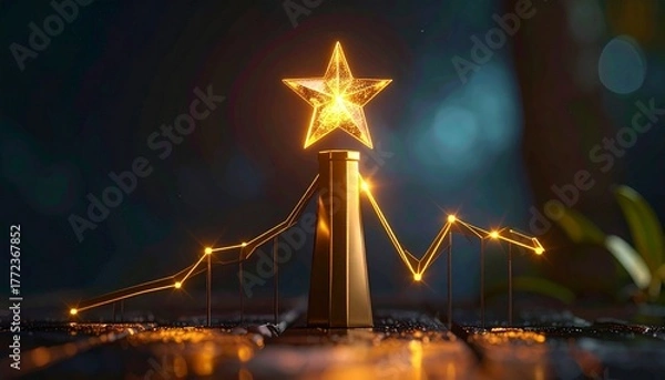 Obraz Golden Star Market Peak