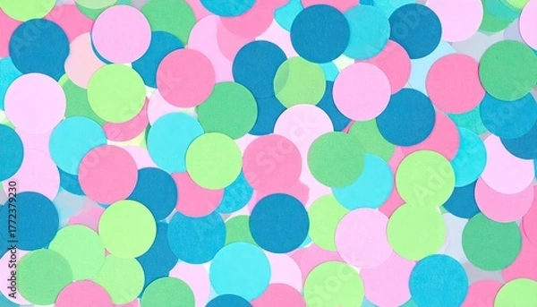 Obraz Pastel Confetti Seamless Pattern with Dots and Dashes