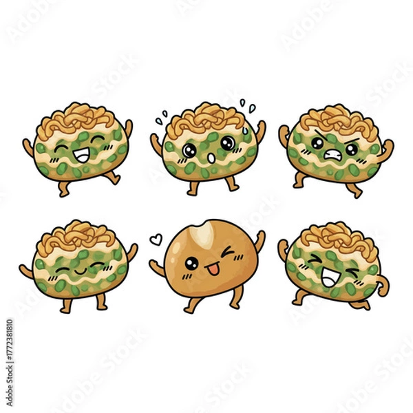 Fototapeta Damper Bread  Vector.Damper Bread Vector bundle. Damper Bread vector, illustration, lineart, clipart 