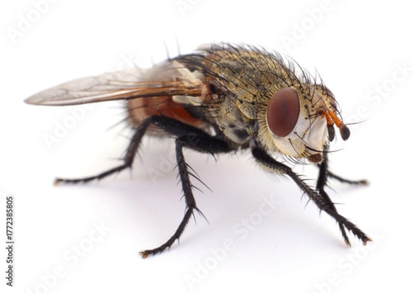Obraz Tachinid fly isolated on white background