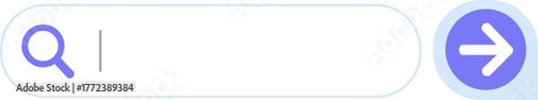 Obraz Empty Web Search Input Bar Graphic Interface Element