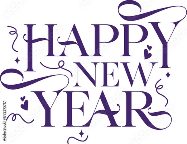 Obraz Happy New year typography