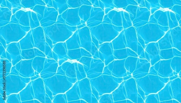 Fototapeta Seamless Cyan Water Texture Pattern