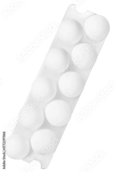 Obraz Eggs on a tray isolated