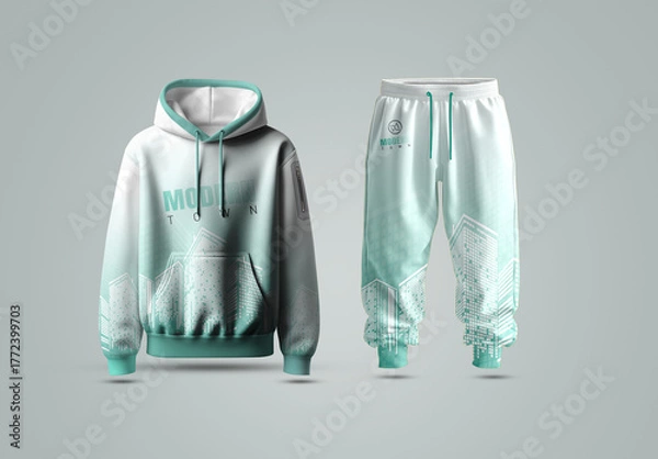 Fototapeta Minimalist Modern Hoodie And Pants Design